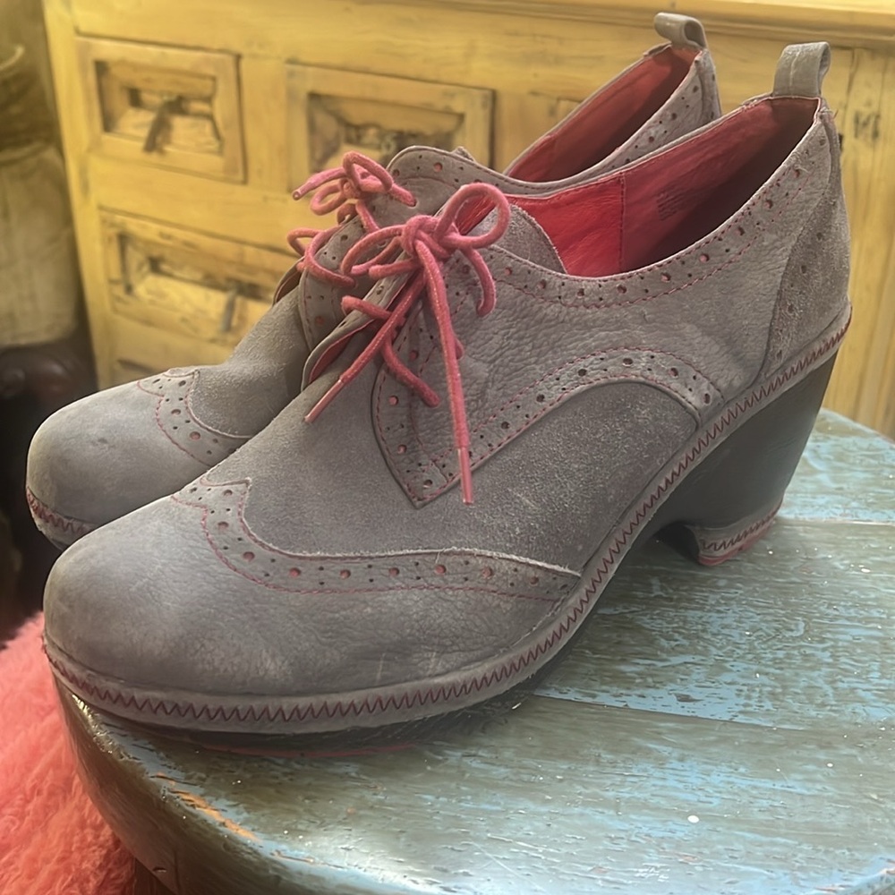 Women's Jambu Seattle sport pink and Gray Lace-Up Heeled Shoes